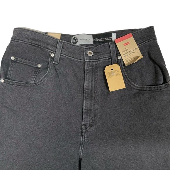 NWT Womens Levi's SilverTab High-Waisted Rise Mom Jeans Black 32 x 27 80s Style - Picture 4 of 12